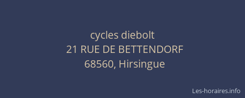 cycles diebolt
