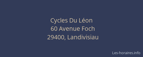 Cycles Du L&eacute;on