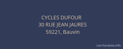 CYCLES DUFOUR