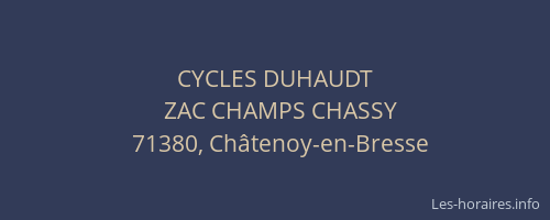 CYCLES DUHAUDT