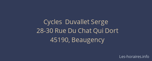 Cycles  Duvallet Serge