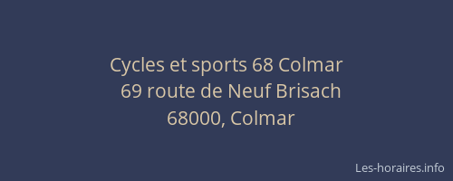 Cycles et sports 68 Colmar
