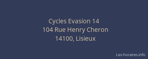 Cycles Evasion 14