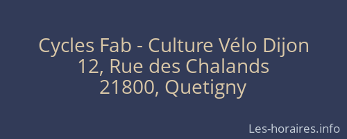 Cycles Fab - Culture Vélo Dijon