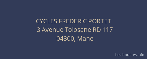 CYCLES FREDERIC PORTET