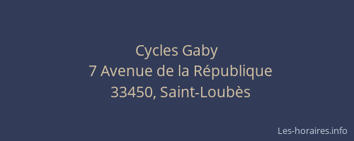 Cycles Gaby