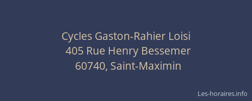 Cycles Gaston-Rahier Loisi