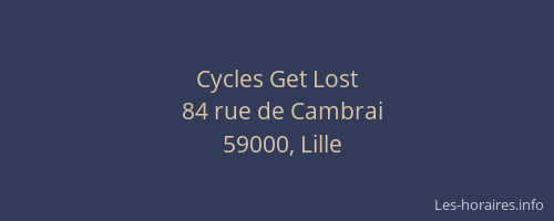 Cycles Get Lost