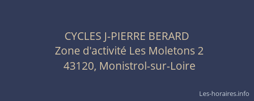 CYCLES J-PIERRE BERARD