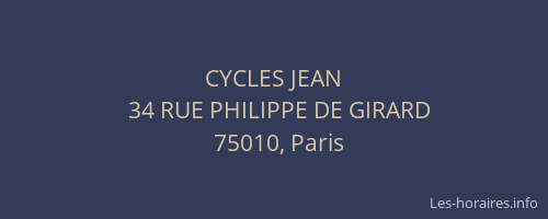 CYCLES JEAN