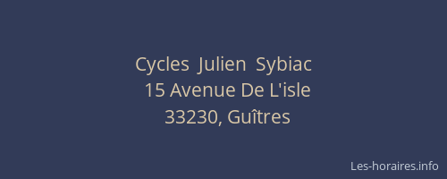 Cycles  Julien  Sybiac