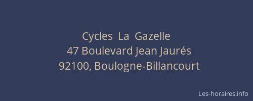 Cycles  La  Gazelle