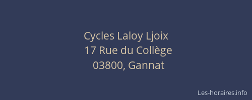 Cycles Laloy Ljoix