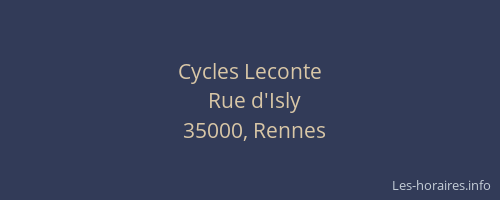 Cycles Leconte