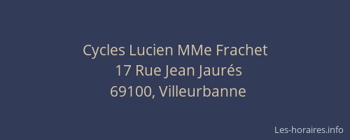 Cycles Lucien MMe Frachet