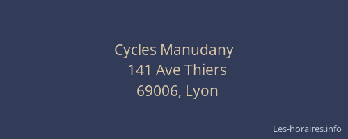 Cycles Manudany