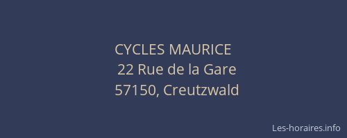 CYCLES MAURICE
