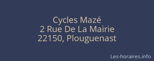 Cycles Mazé