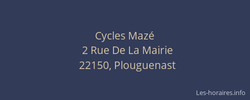 Cycles Mazé
