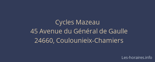 Cycles Mazeau