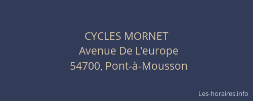 CYCLES MORNET