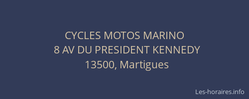 CYCLES MOTOS MARINO