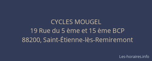CYCLES MOUGEL