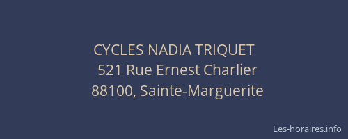 CYCLES NADIA TRIQUET