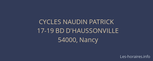 CYCLES NAUDIN PATRICK