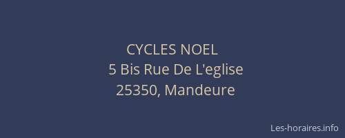 CYCLES NOEL