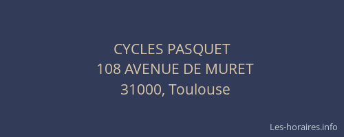 CYCLES PASQUET