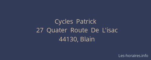 Cycles  Patrick