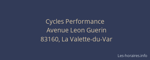 Cycles Performance