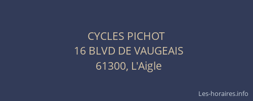 CYCLES PICHOT