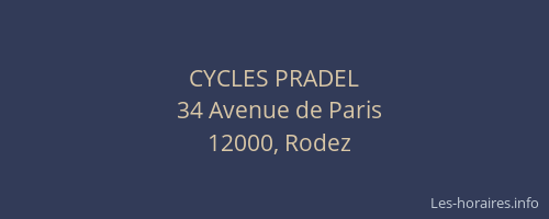 CYCLES PRADEL