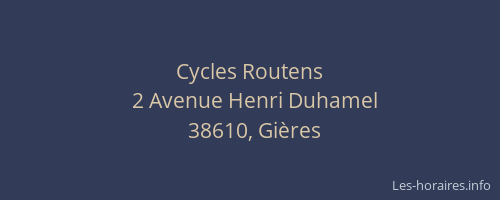 Cycles Routens