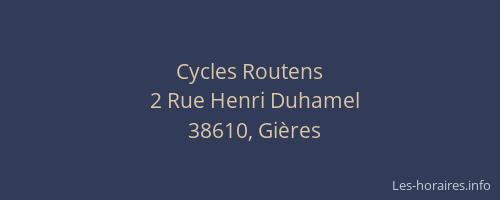 Cycles Routens