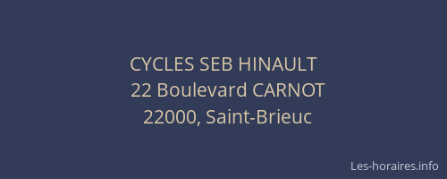 CYCLES SEB HINAULT