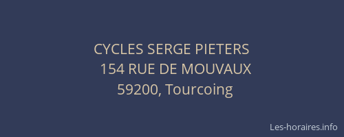 CYCLES SERGE PIETERS