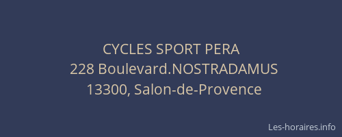 CYCLES SPORT PERA