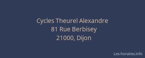 Cycles Theurel Alexandre