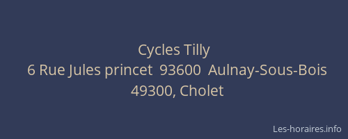Cycles Tilly