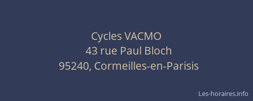Cycles VACMO