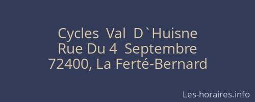 Cycles  Val  D`Huisne