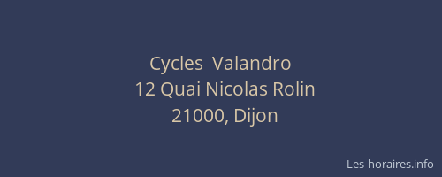 Cycles  Valandro