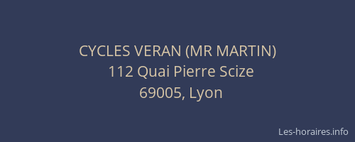 CYCLES VERAN (MR MARTIN)