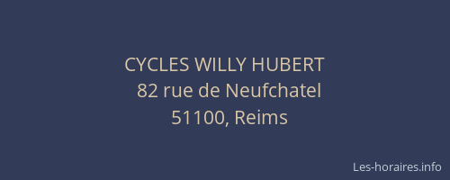 CYCLES WILLY HUBERT