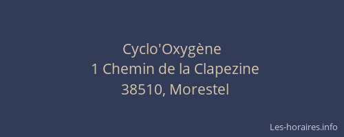 Cyclo'Oxyg&egrave;ne