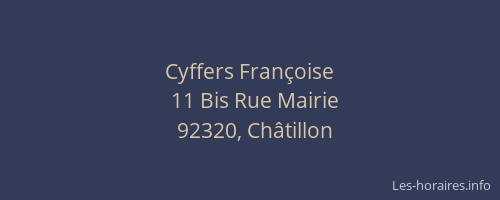 Cyffers Françoise