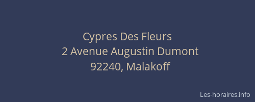 Cypres Des Fleurs